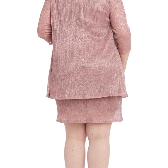 NWT! R & M Richards 2 piece mauve mother of the bride/groom dress. Size 16. - Picture 11 of 12